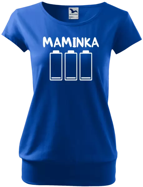 Dámske tričko Maminka - vybité baterky