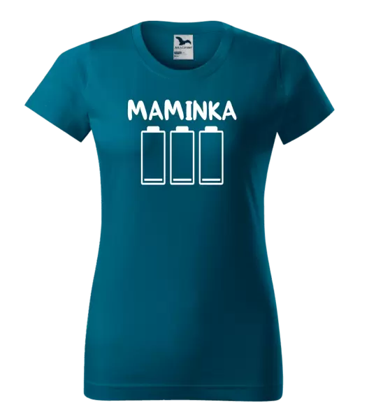 Dámské tričko Maminka - vybité baterie