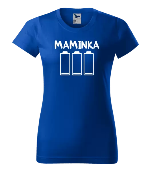 Dámské tričko Maminka - vybité baterie