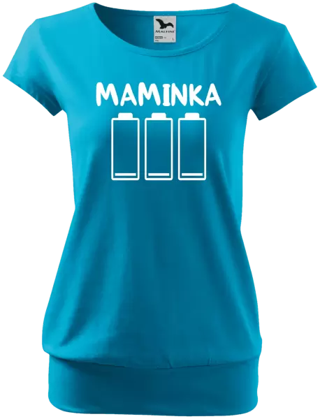 Dámske tričko Maminka - vybité baterky