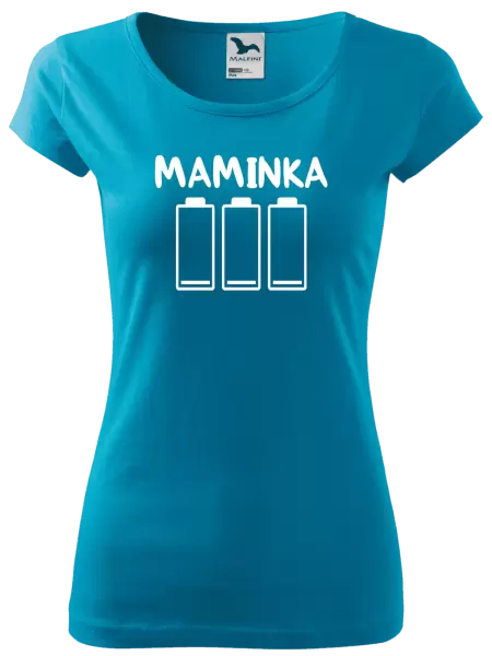 Dámske tričko Maminka - vybité baterky