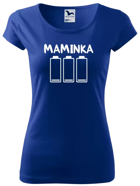 Dámské tričko Maminka - vybité baterie