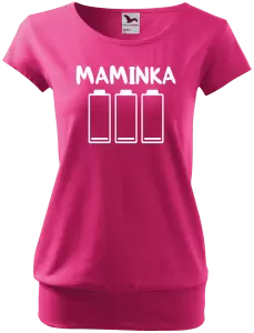Dámske tričko Maminka - vybité baterky