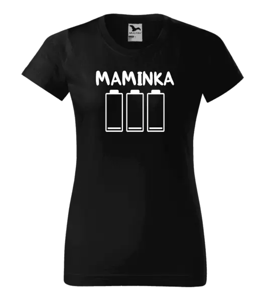 Dámské tričko Maminka - vybité baterie
