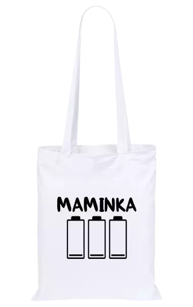 Látková taška Maminka - vybité baterie