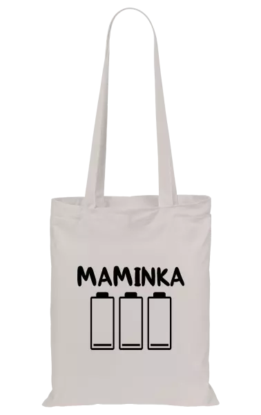 Látková taška Maminka - vybité baterie