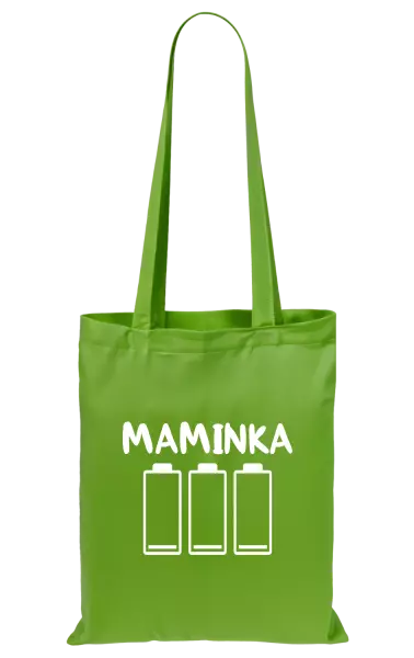 Látková taška Maminka - vybité baterie