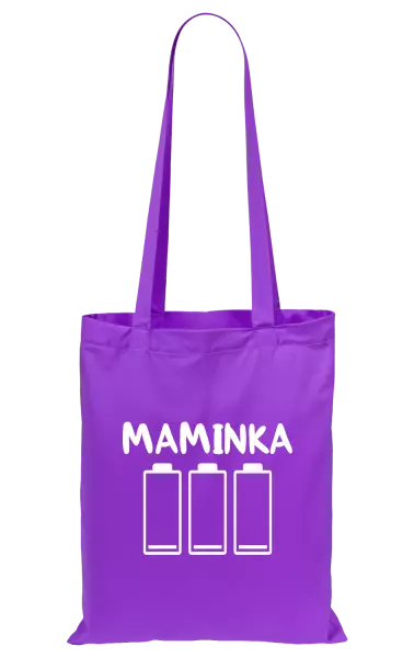 Látková taška Maminka - vybité baterie