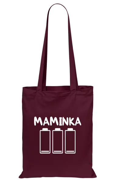 Látková taška Maminka - vybité baterie