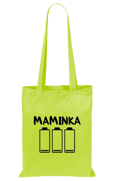 Látková taška Maminka - vybité baterie