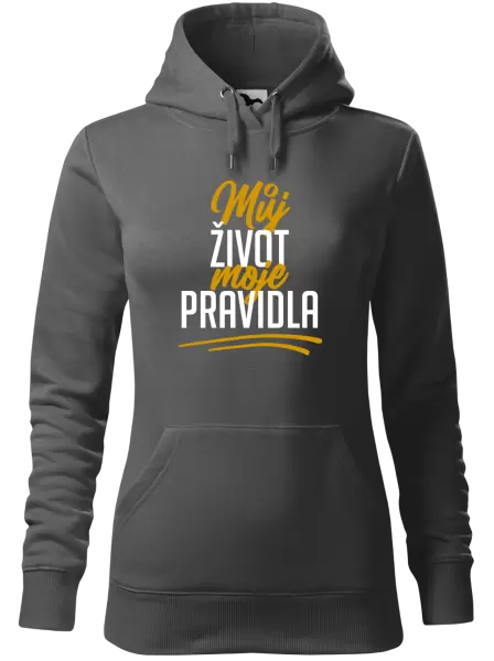 Dámská mikina Můj život, moje pravidla