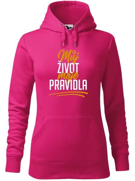 Dámská mikina Můj život, moje pravidla