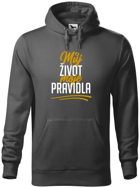 Pánská mikina Můj život, moje pravidla