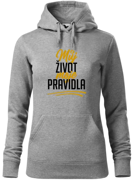Dámská mikina Můj život, moje pravidla