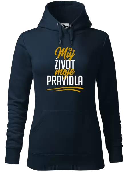Dámská mikina Můj život, moje pravidla