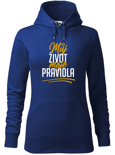 Dámská mikina Můj život, moje pravidla