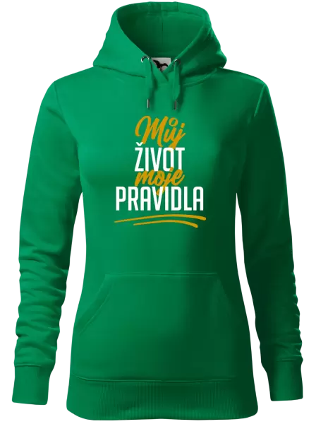 Dámská mikina Můj život, moje pravidla