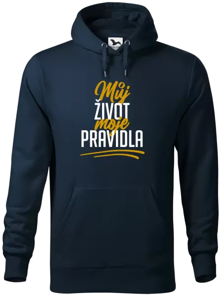 Pánská mikina Můj život, moje pravidla