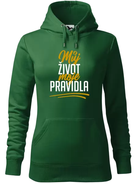 Dámská mikina Můj život, moje pravidla