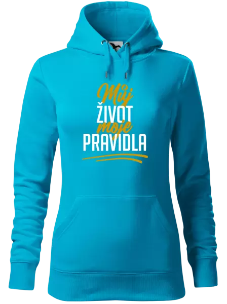 Dámská mikina Můj život, moje pravidla