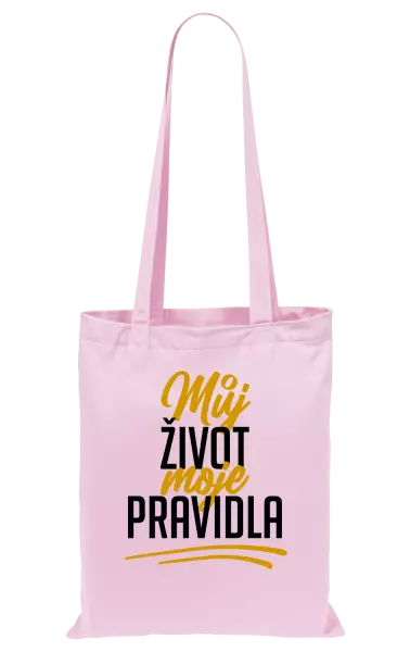 Látková taška Můj život, moje pravidla
