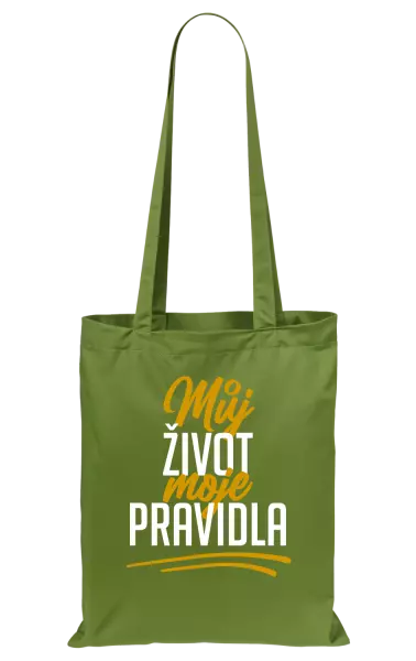 Látková taška Můj život, moje pravidla