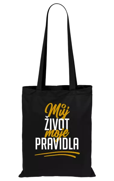 Látková taška Můj život, moje pravidla