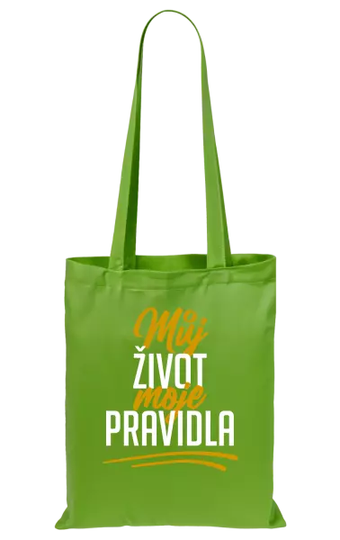 Látková taška Můj život, moje pravidla