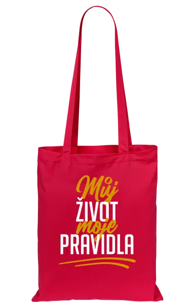 Látková taška Můj život, moje pravidla