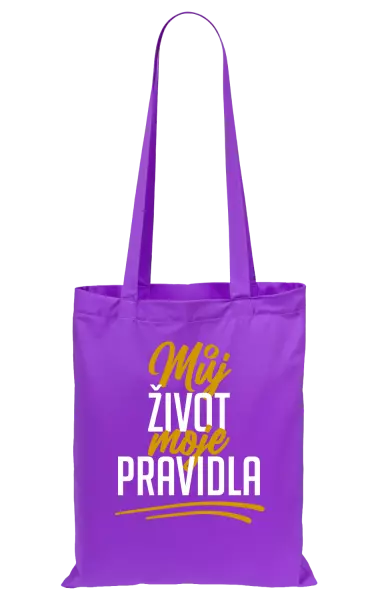 Látková taška Můj život, moje pravidla