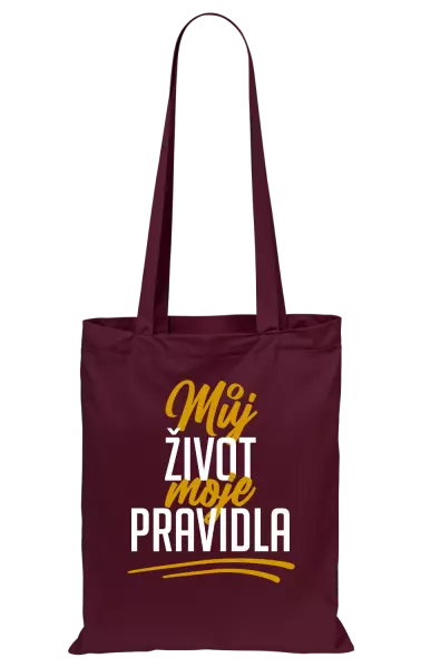 Látková taška Můj život, moje pravidla