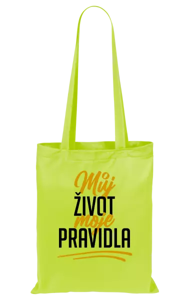 Látková taška Můj život, moje pravidla