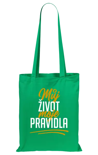 Látková taška Můj život, moje pravidla