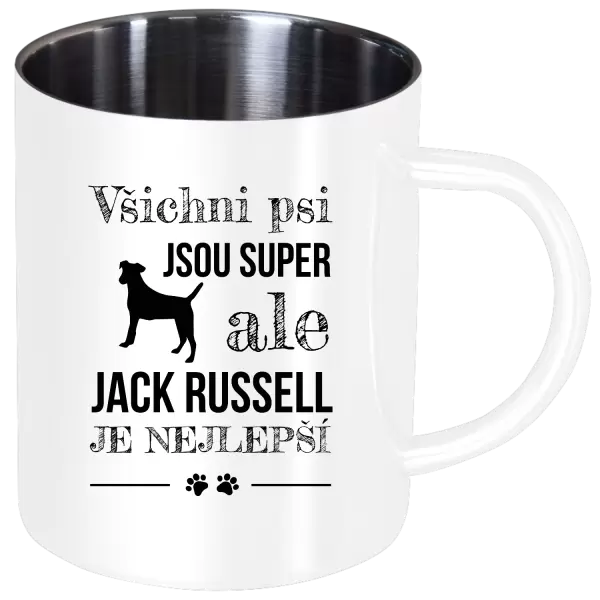 Nerezový hrnek Jack Russel je nejlepší