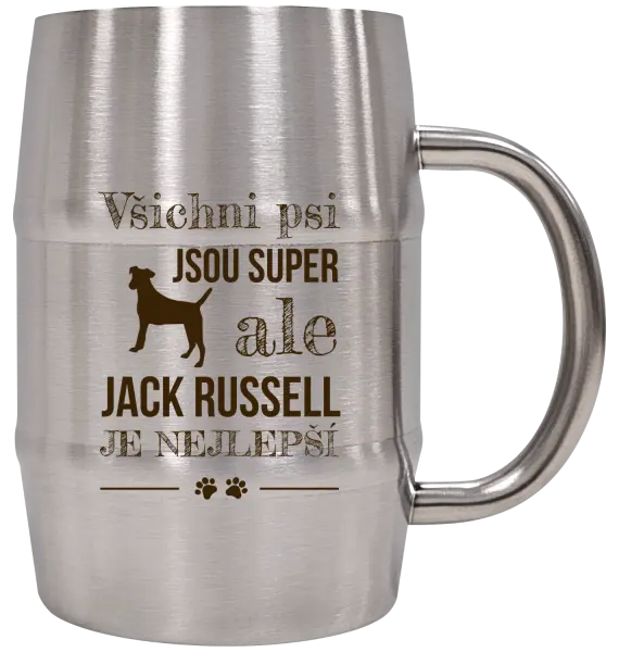 Nerezový chladicí půllitr Jack Russel je nejlepší