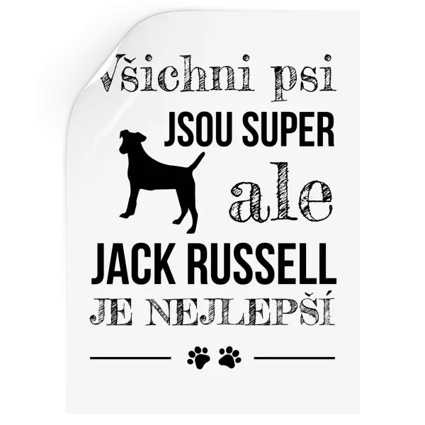 Samolepka Jack Russel je nejlepší