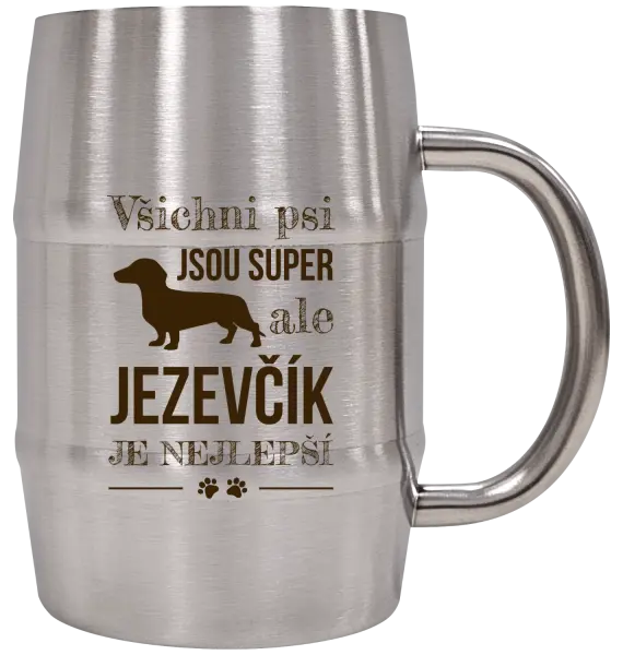 Nerezový chladicí půllitr Jezevčík je nejlepší