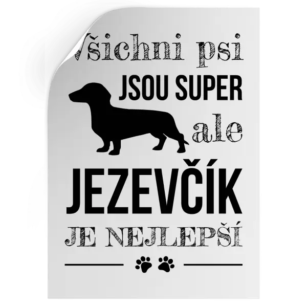 Samolepka Jezevčík je nejlepší