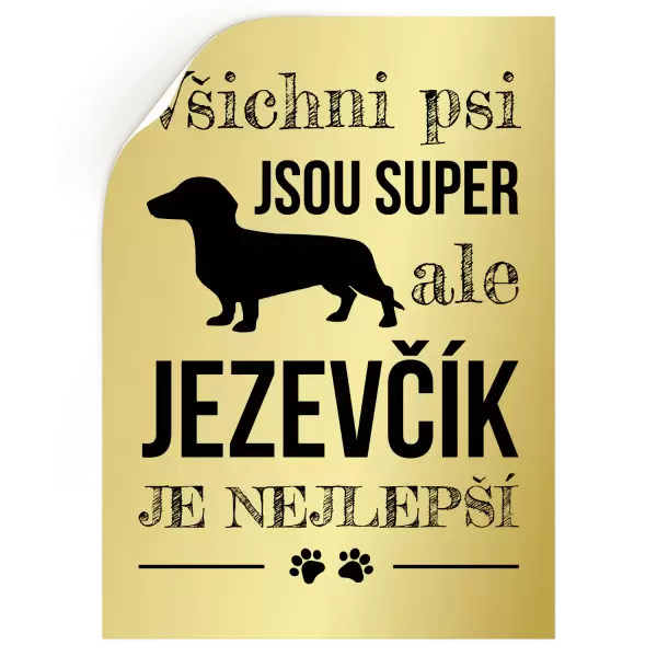 Samolepka Jezevčík je nejlepší
