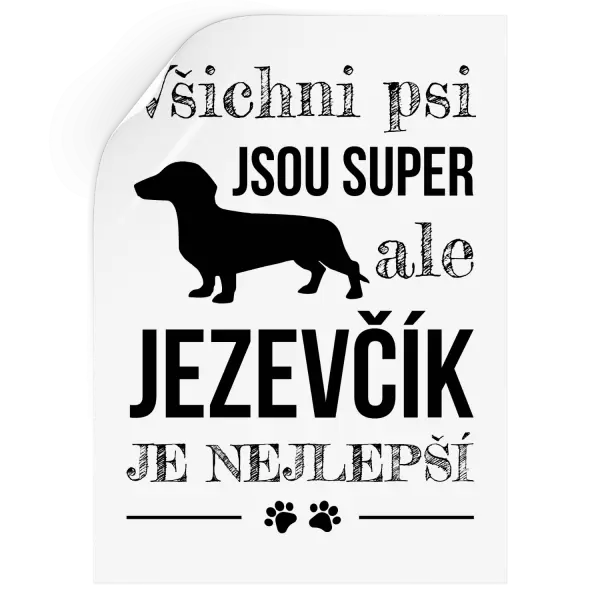 Samolepka Jezevčík je nejlepší