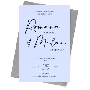 Papírové svatební oznámení EASY