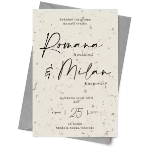 Papírové svatební oznámení EASY