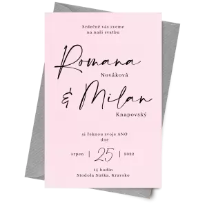 Papírové svatební oznámení EASY