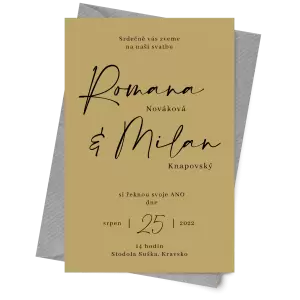 Papírové svatební oznámení EASY