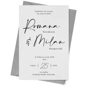 Papírové svatební oznámení EASY