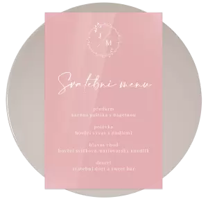 Plexi svatební menu RODIGO