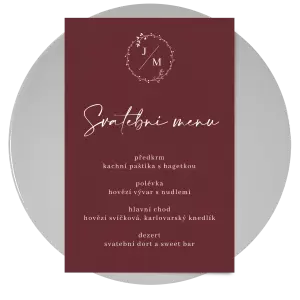 Papírové svatební menu RODIGO