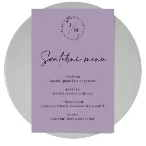 Papírové svatební menu RODIGO
