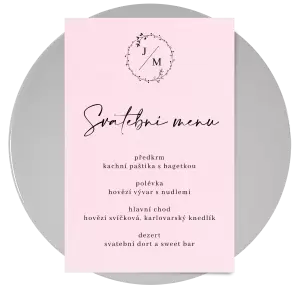 Papírové svatební menu RODIGO