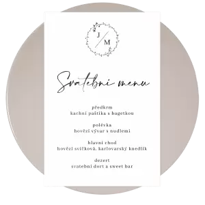 Plexi svatební menu RODIGO